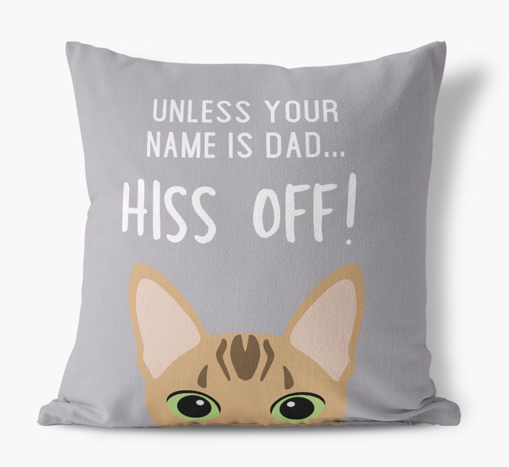 Hiss Off: Personalised {breedCommonName} Cushion