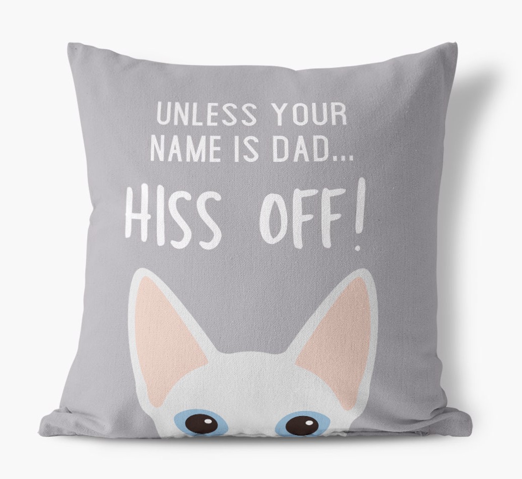 Hiss Off: Personalised {breedCommonName} Cushion