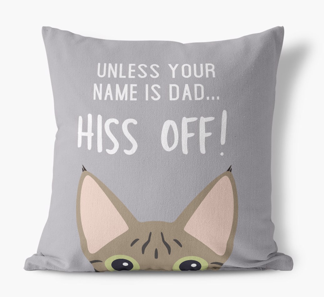 Hiss Off: Personalised {breedCommonName} Cushion