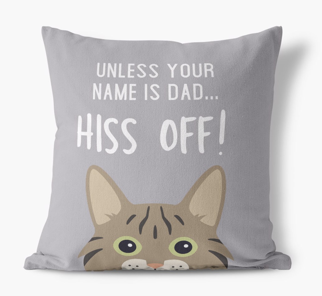 Hiss Off: Personalised {breedCommonName} Cushion