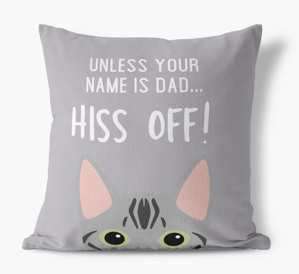 Hiss Off: Personalised {breedCommonName} Cushion