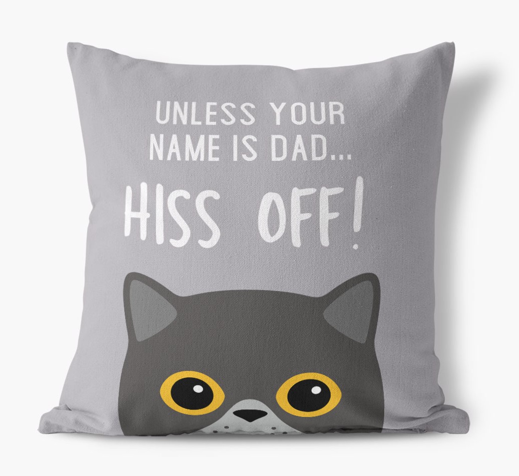 Hiss Off: Personalised {breedCommonName} Cushion