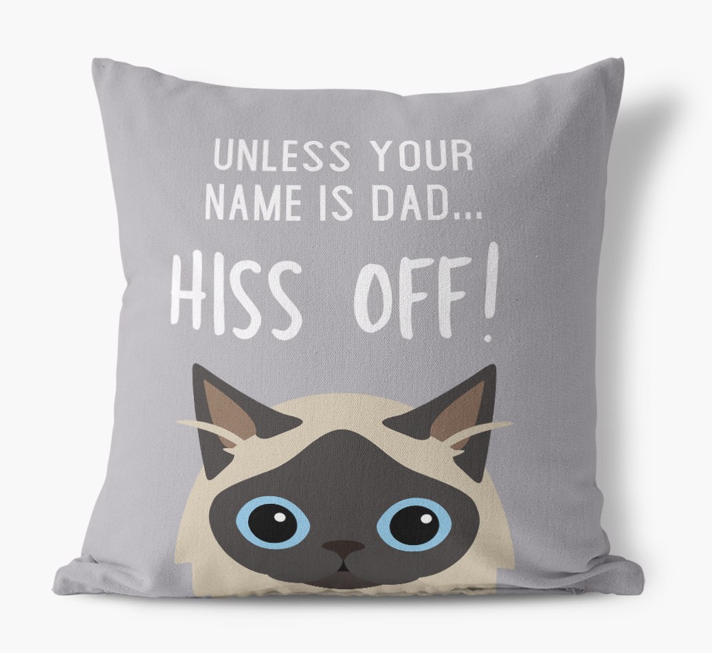 Hiss Off: Personalised {breedCommonName} Cushion