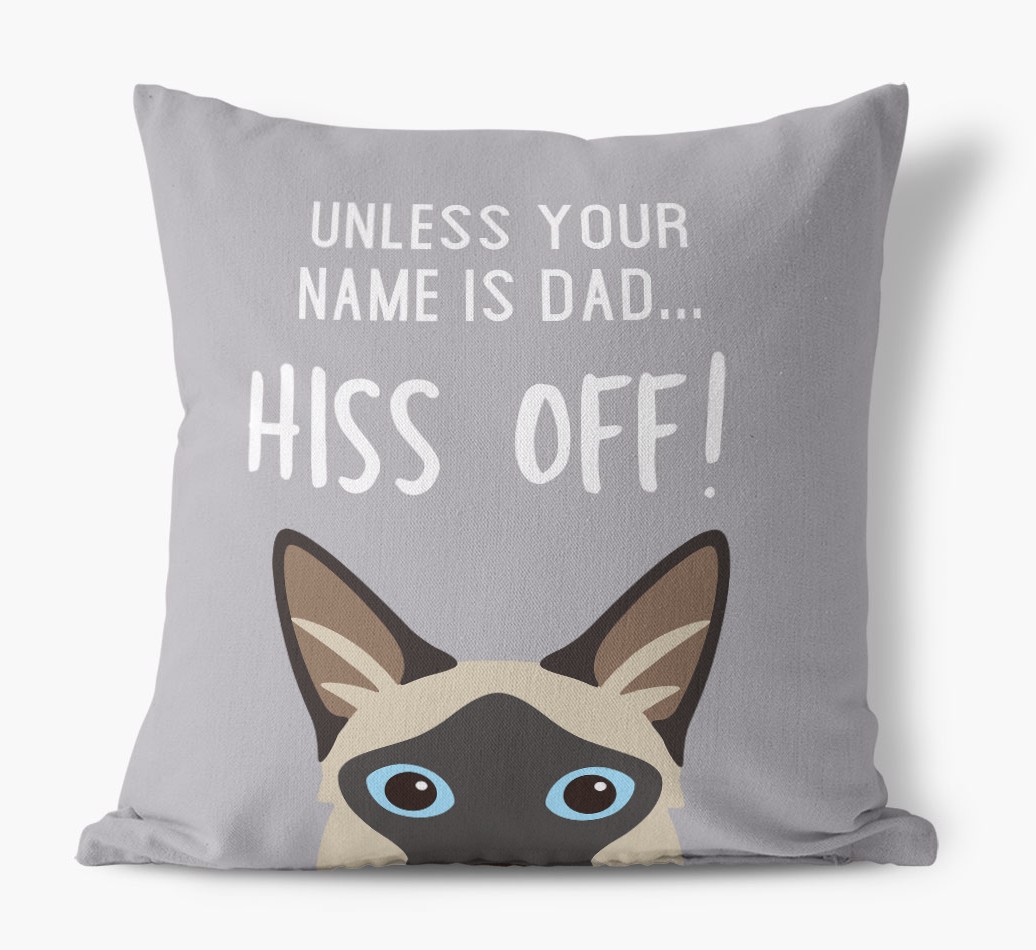 Hiss Off: Personalised {breedCommonName} Cushion