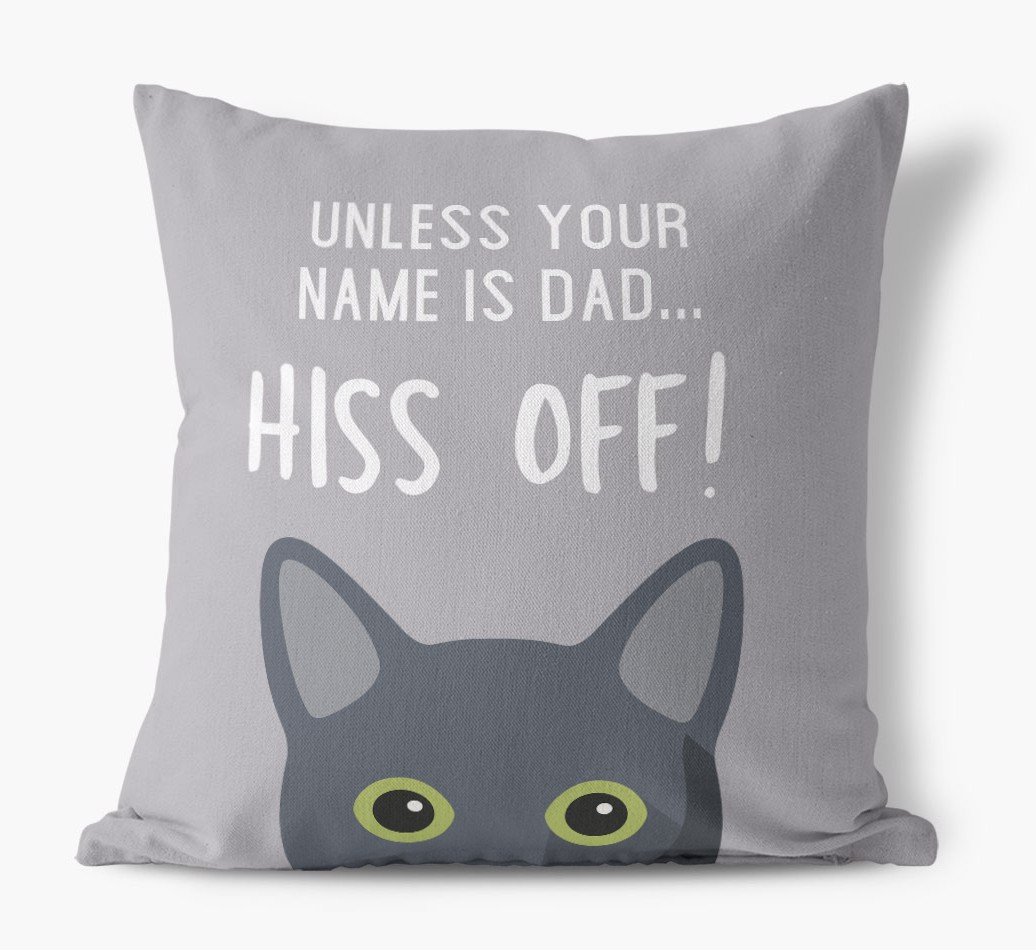 Hiss Off: Personalised {breedCommonName} Cushion