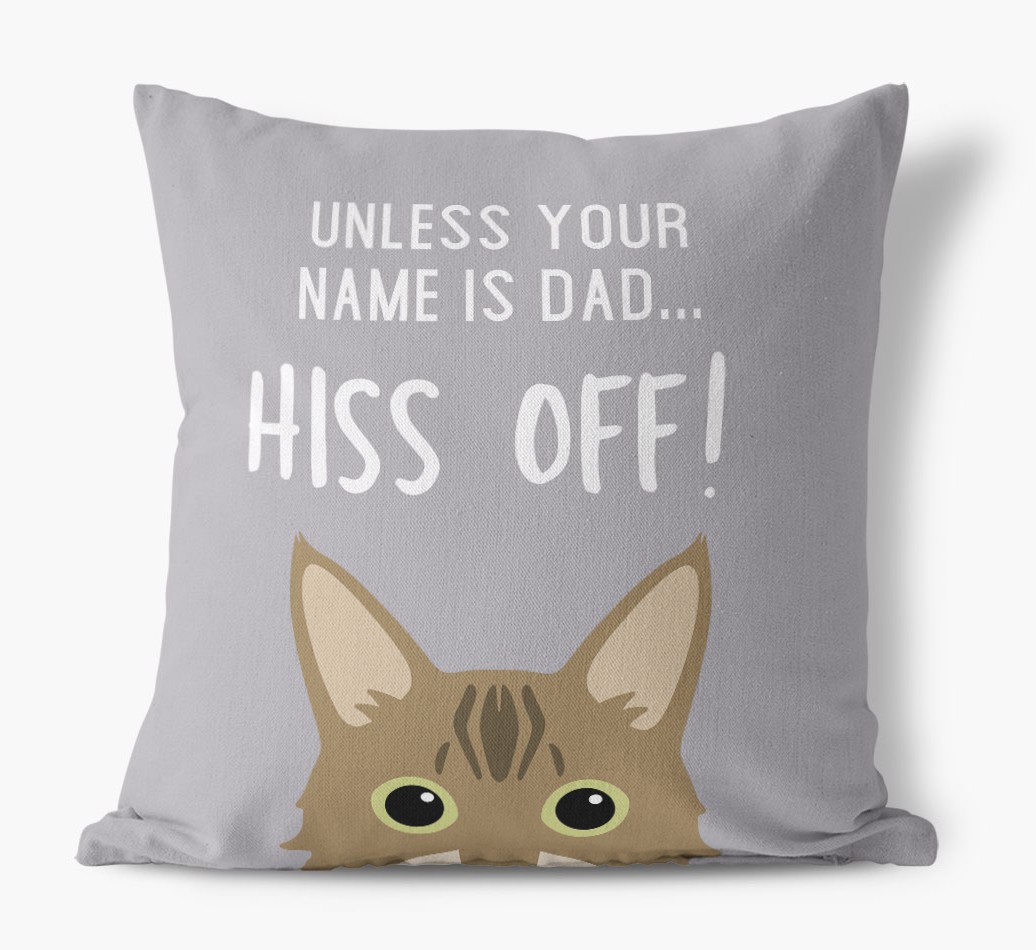 Hiss Off: Personalised {breedCommonName} Cushion