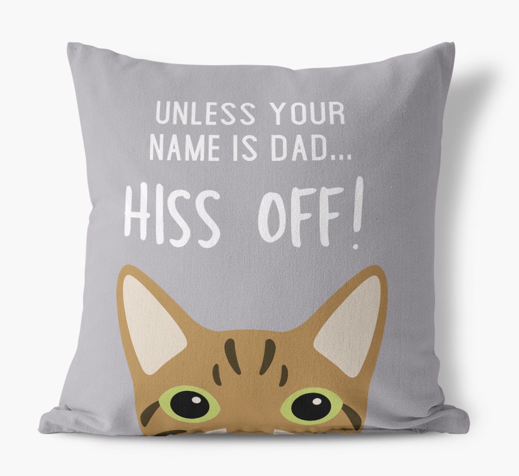 Hiss Off: Personalised {breedCommonName} Cushion