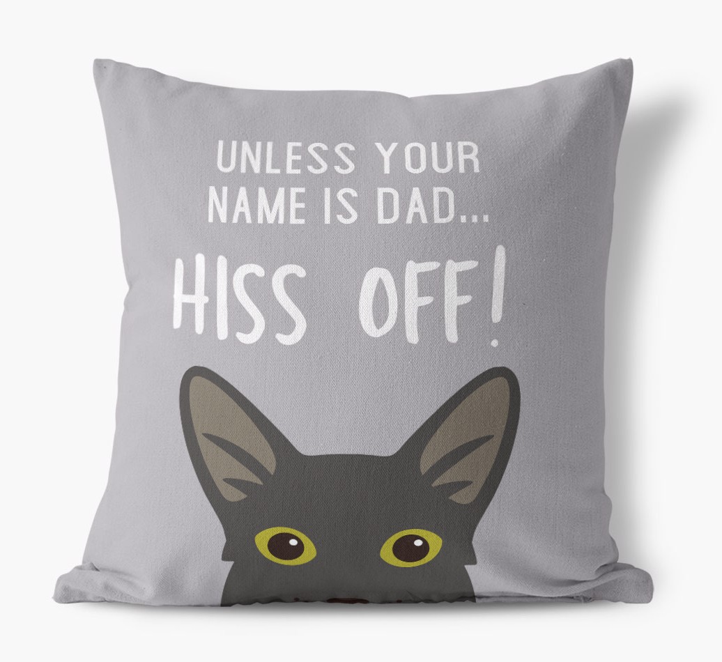 Hiss Off: Personalised {breedCommonName} Cushion