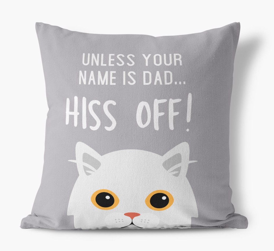 Hiss Off: Personalised {breedCommonName} Cushion