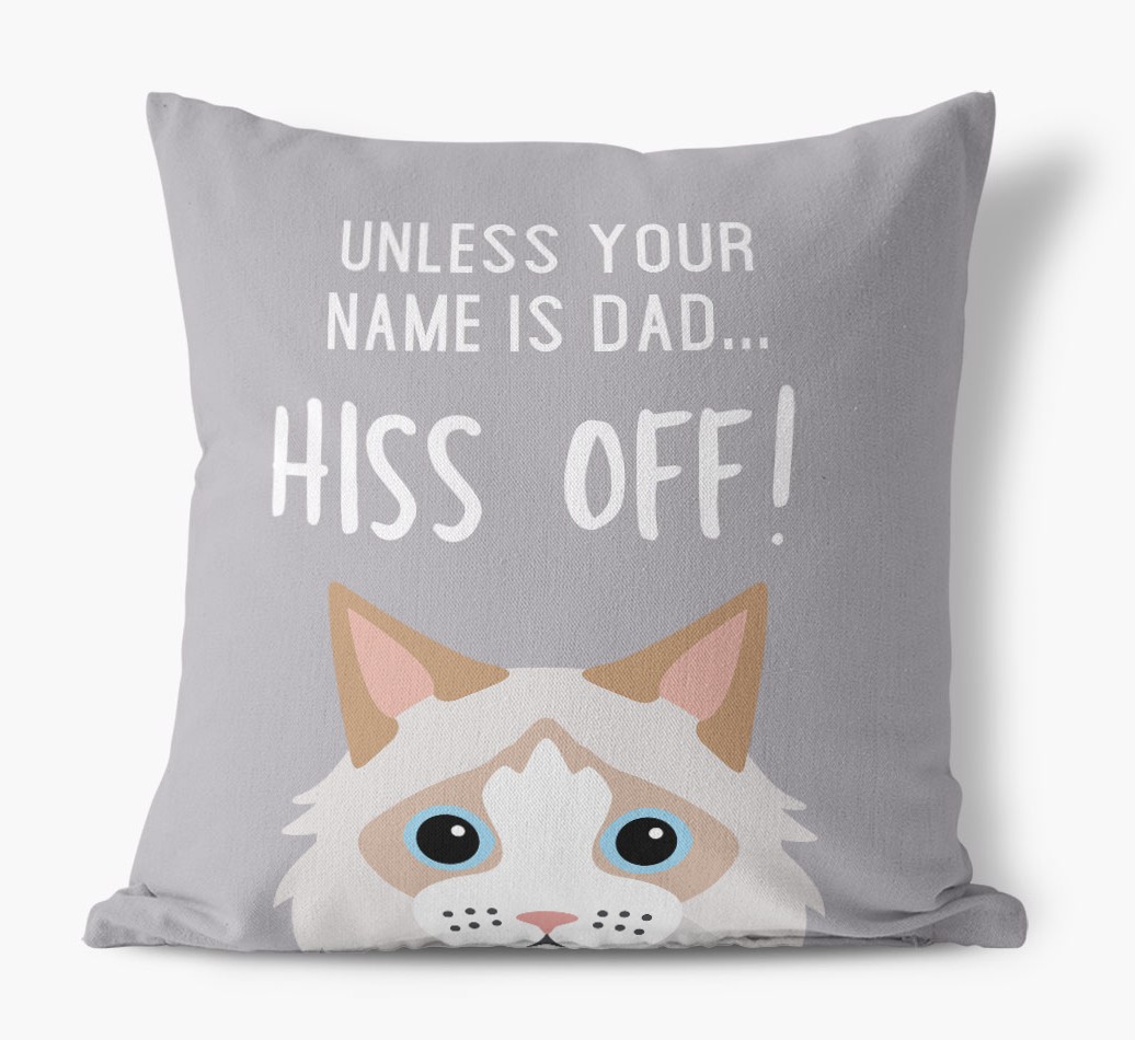 Hiss Off: Personalised {breedCommonName} Cushion