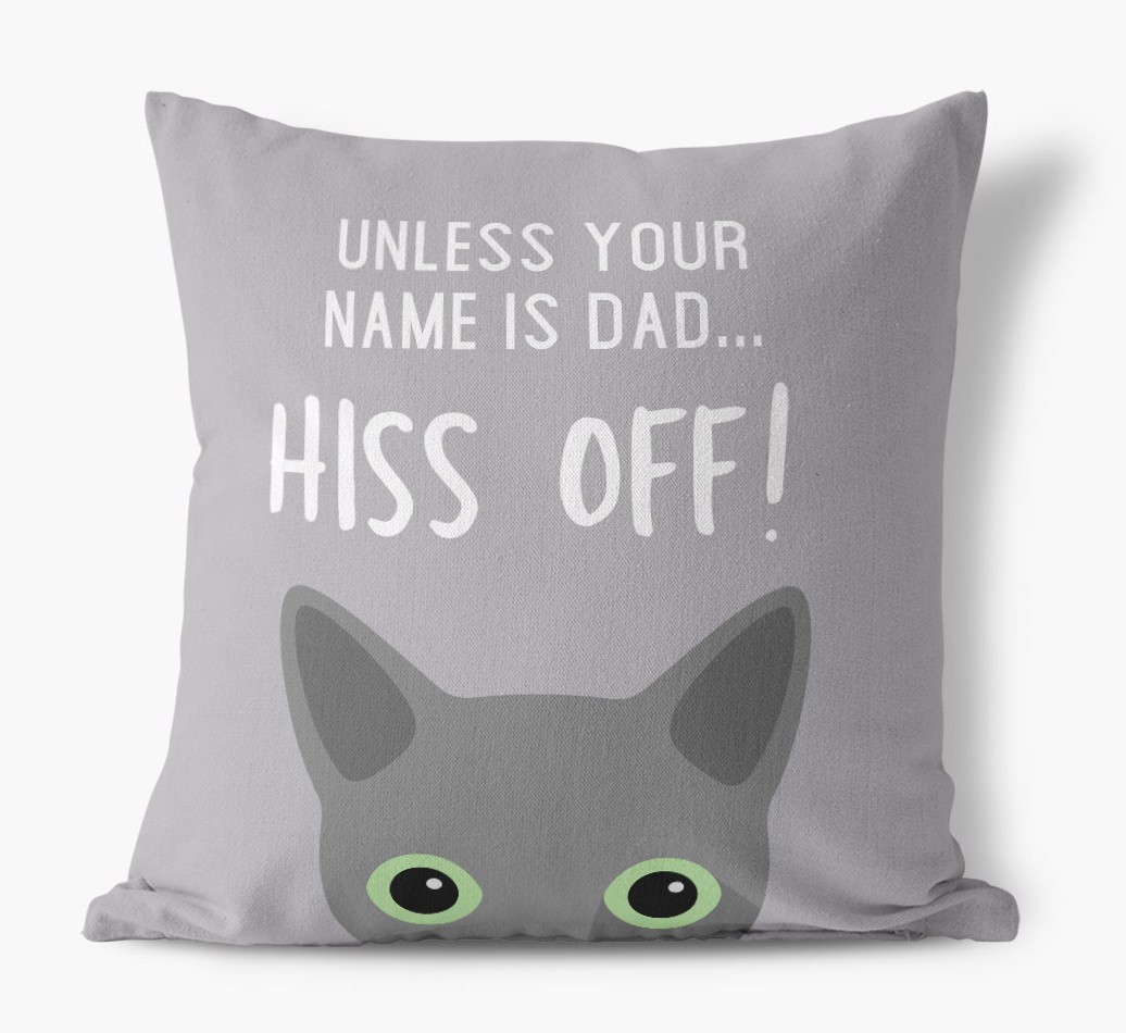 Hiss Off: Personalised {breedCommonName} Cushion