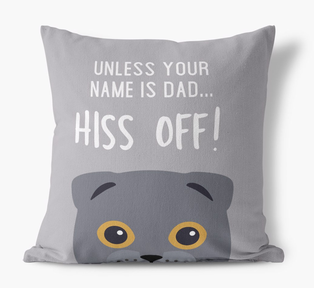 Hiss Off: Personalised {breedCommonName} Cushion