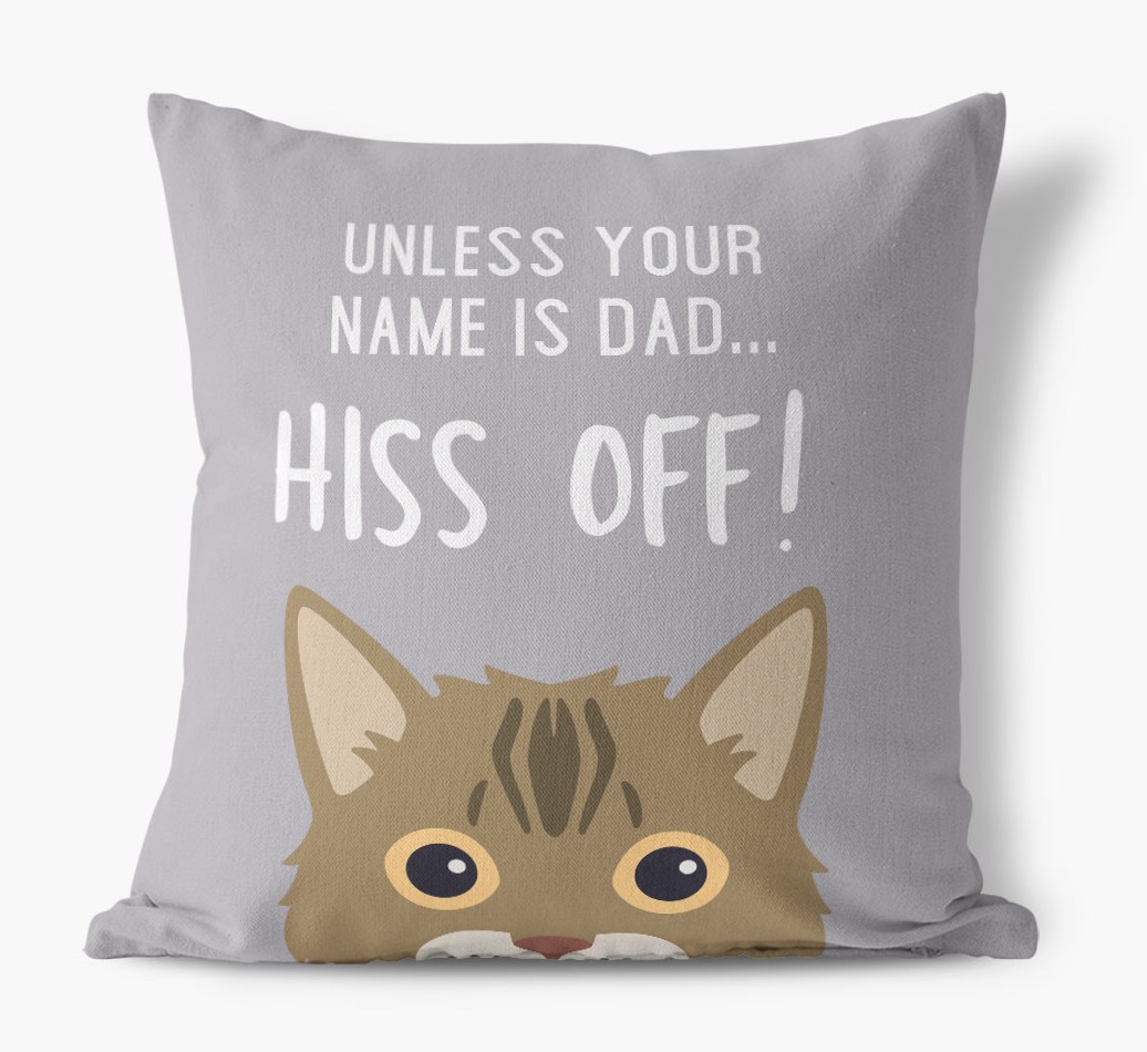 Hiss Off: Personalised {breedCommonName} Cushion