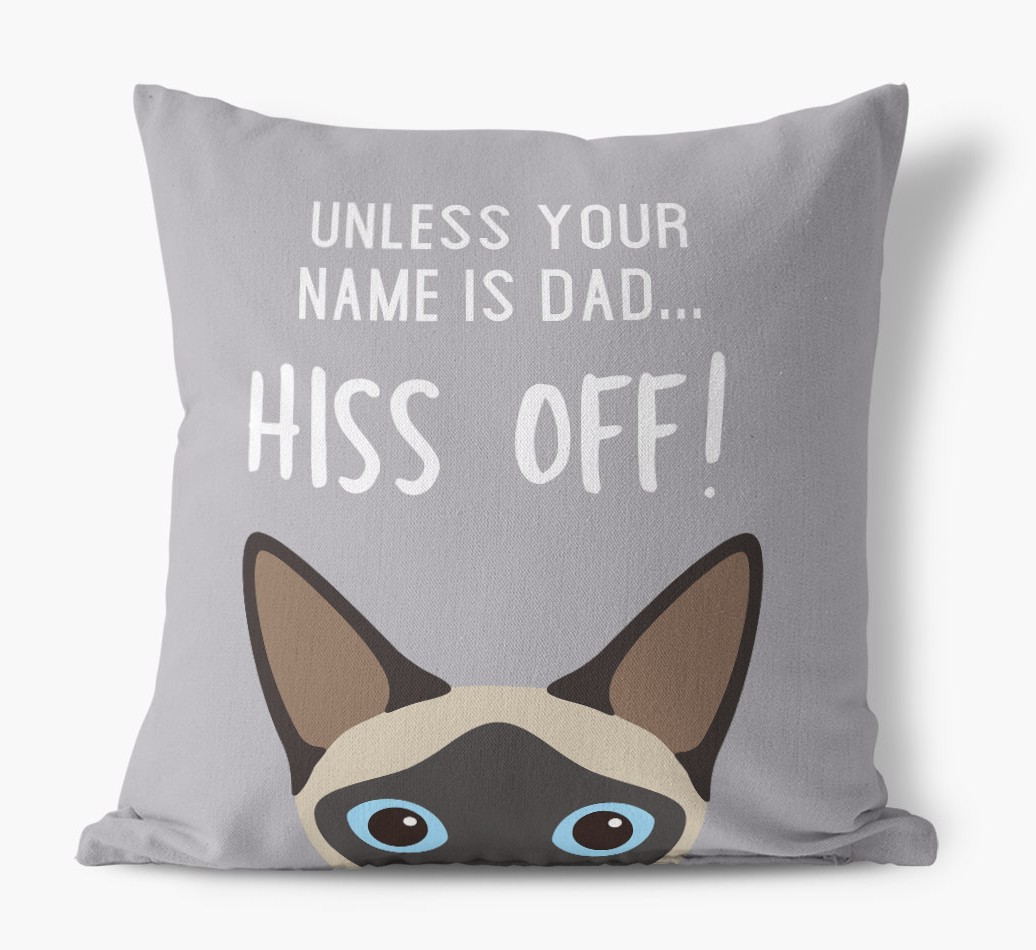 Hiss Off: Personalised {breedCommonName} Cushion