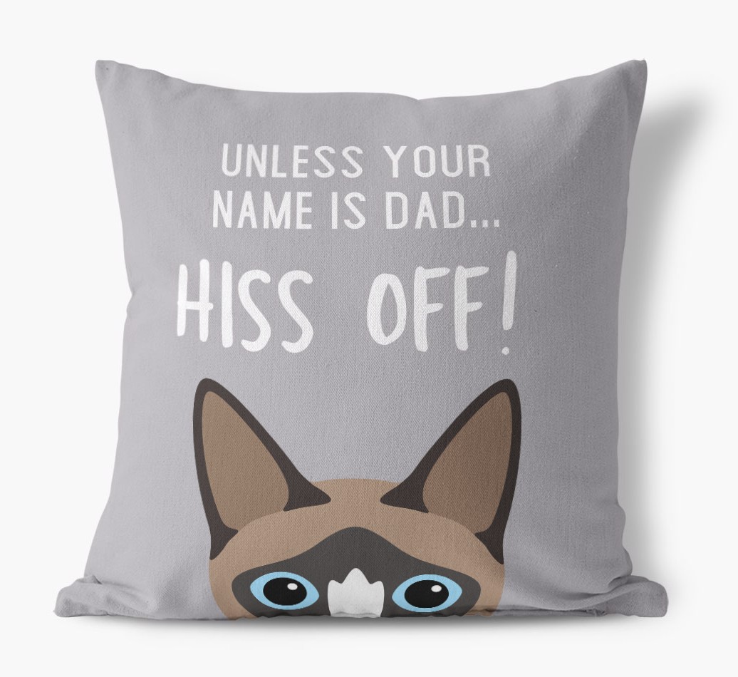 Hiss Off: Personalised {breedCommonName} Cushion