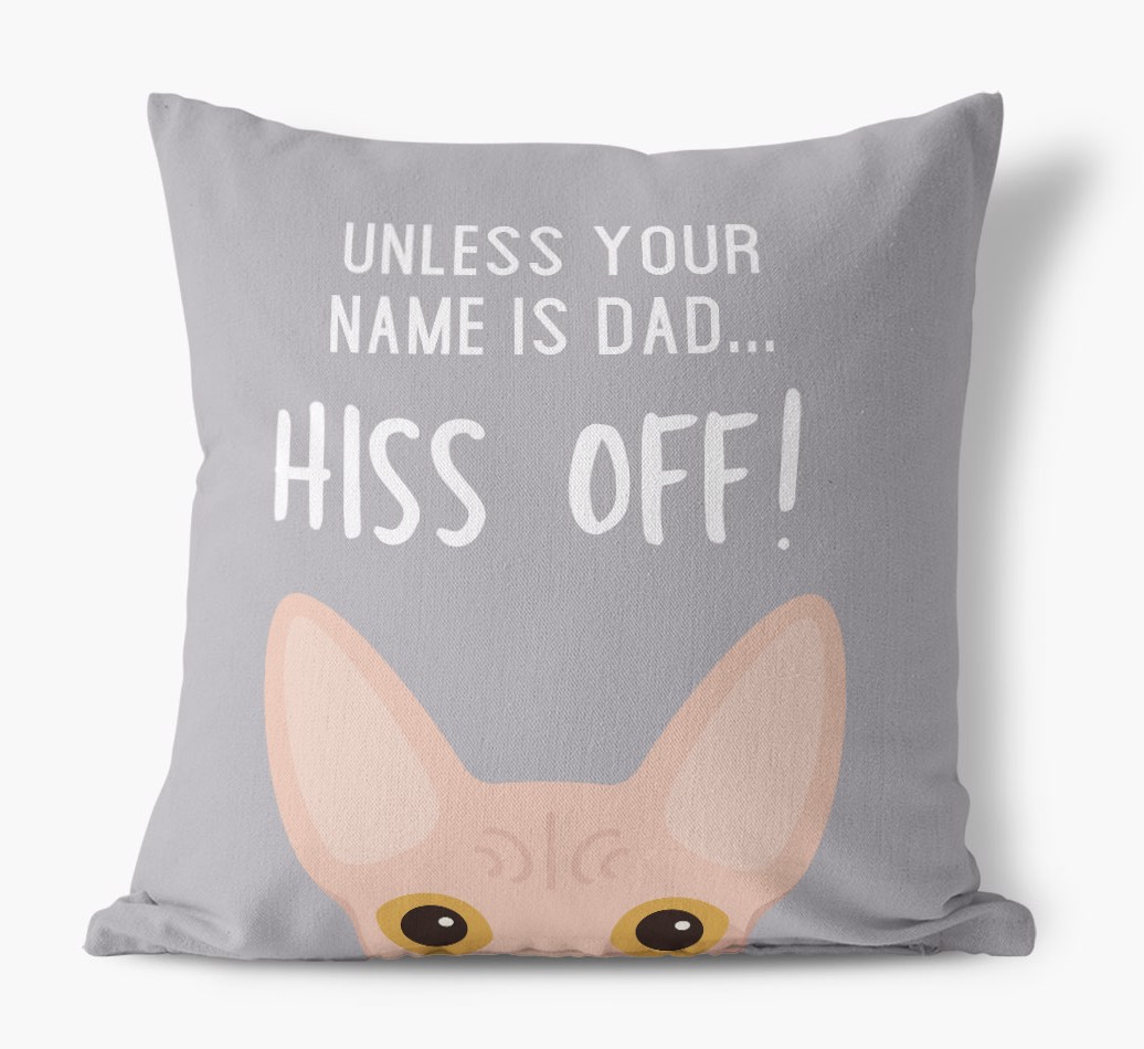 Hiss Off: Personalised {breedCommonName} Cushion