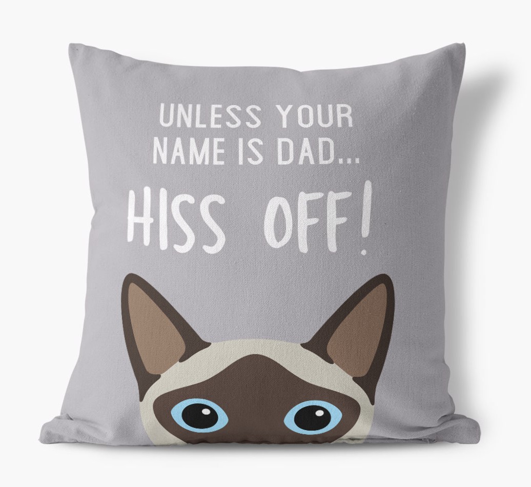 Hiss Off: Personalised {breedCommonName} Cushion