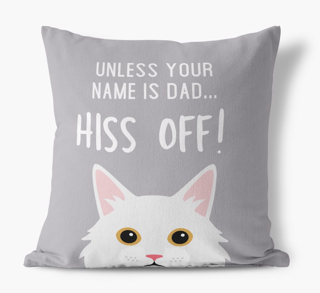 Hiss Off: Personalised {breedCommonName} Cushion