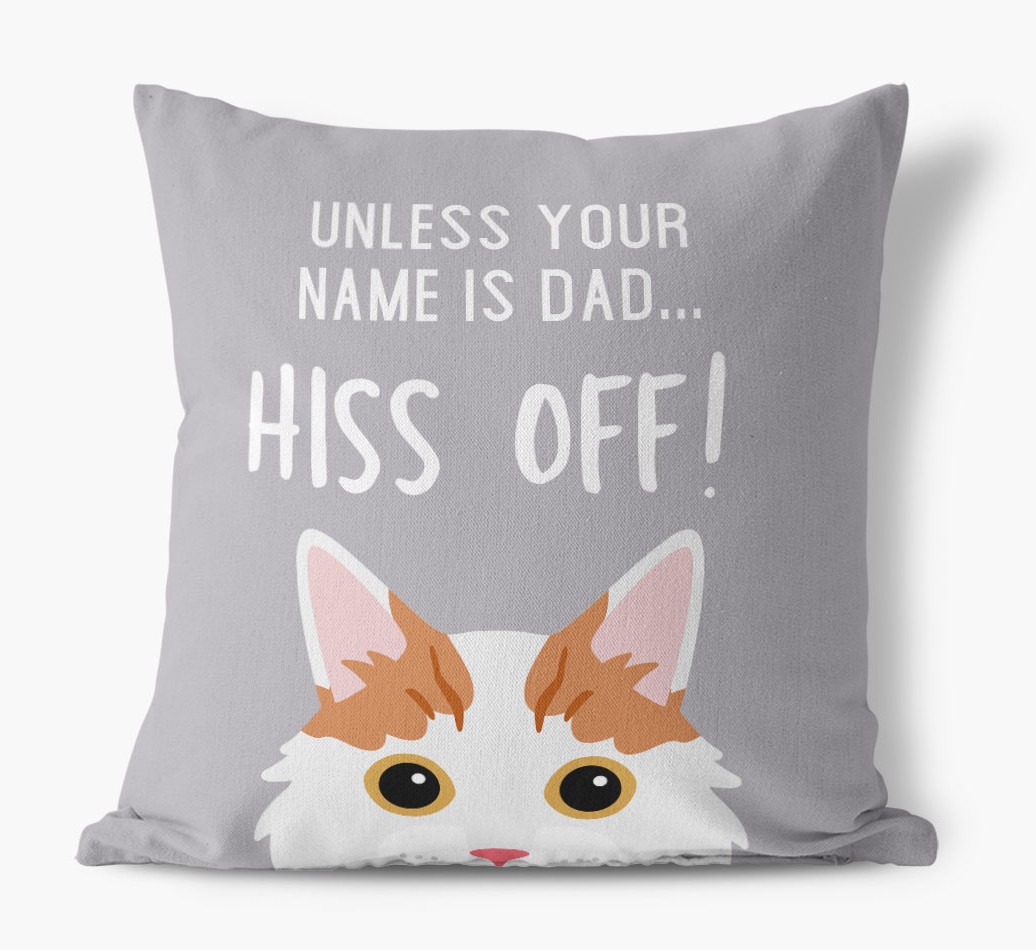 Hiss Off: Personalised {breedCommonName} Cushion