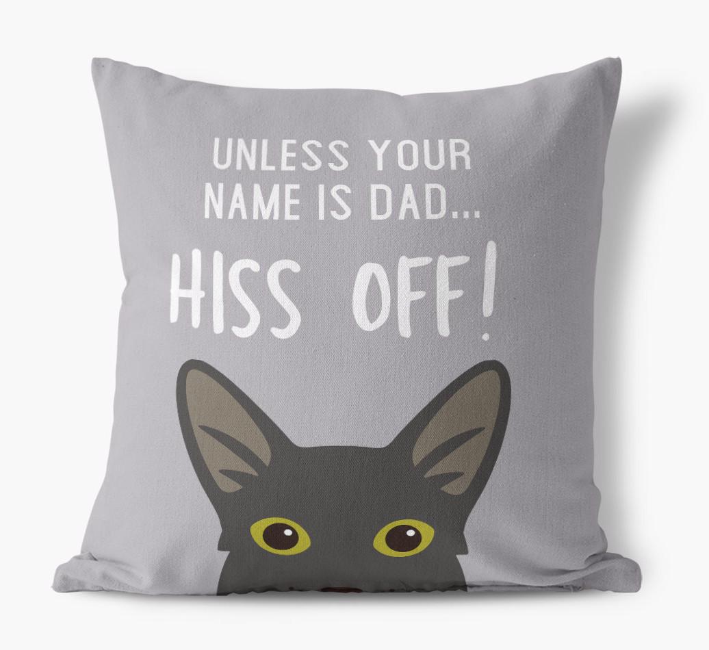 Hiss Off: Personalized {breedCommonName} Pillow