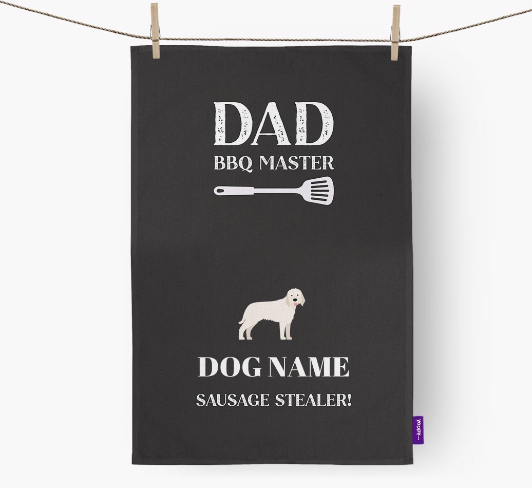 BBQ Master: Personalised {breedFullName} Tea Towel