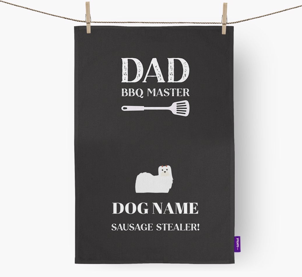 BBQ Master: Personalised {breedFullName} Tea Towel