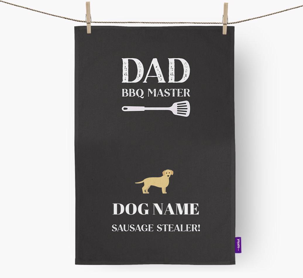 BBQ Master: Personalised {breedFullName} Tea Towel