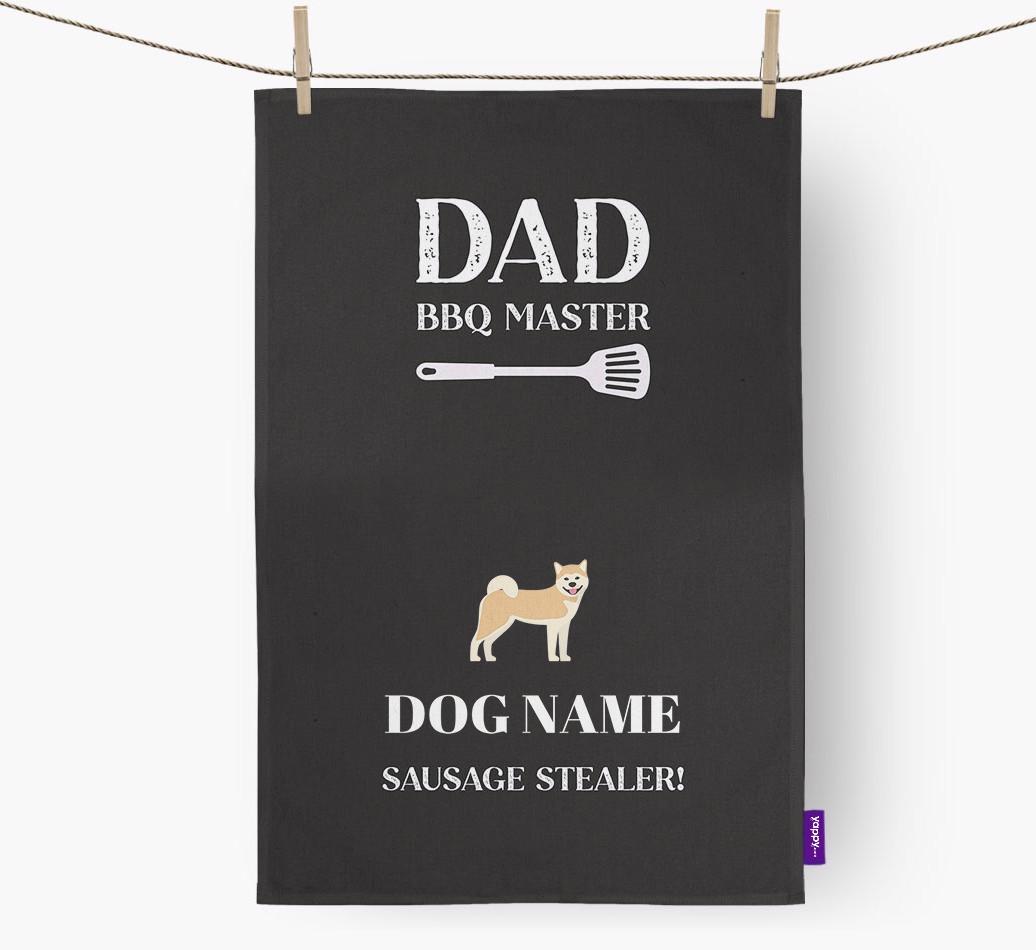 BBQ Master: Personalised {breedFullName} Tea Towel