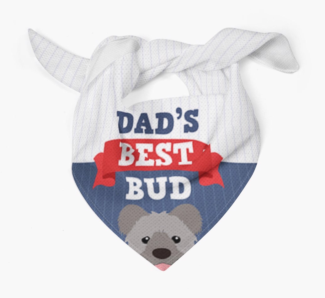 Dad's Best Bud: Personalised {breedFullName} Bandana