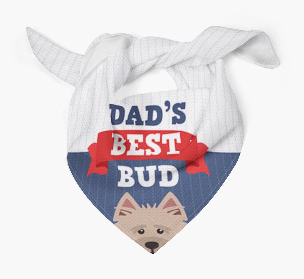 Dad's Best Bud: Personalised {breedFullName} Bandana