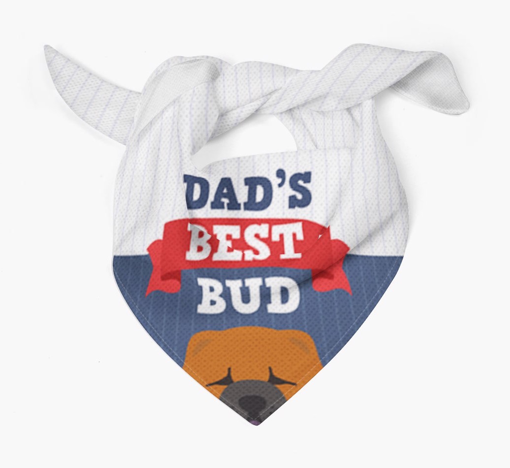 Dad's Best Bud: Personalised {breedFullName} Bandana