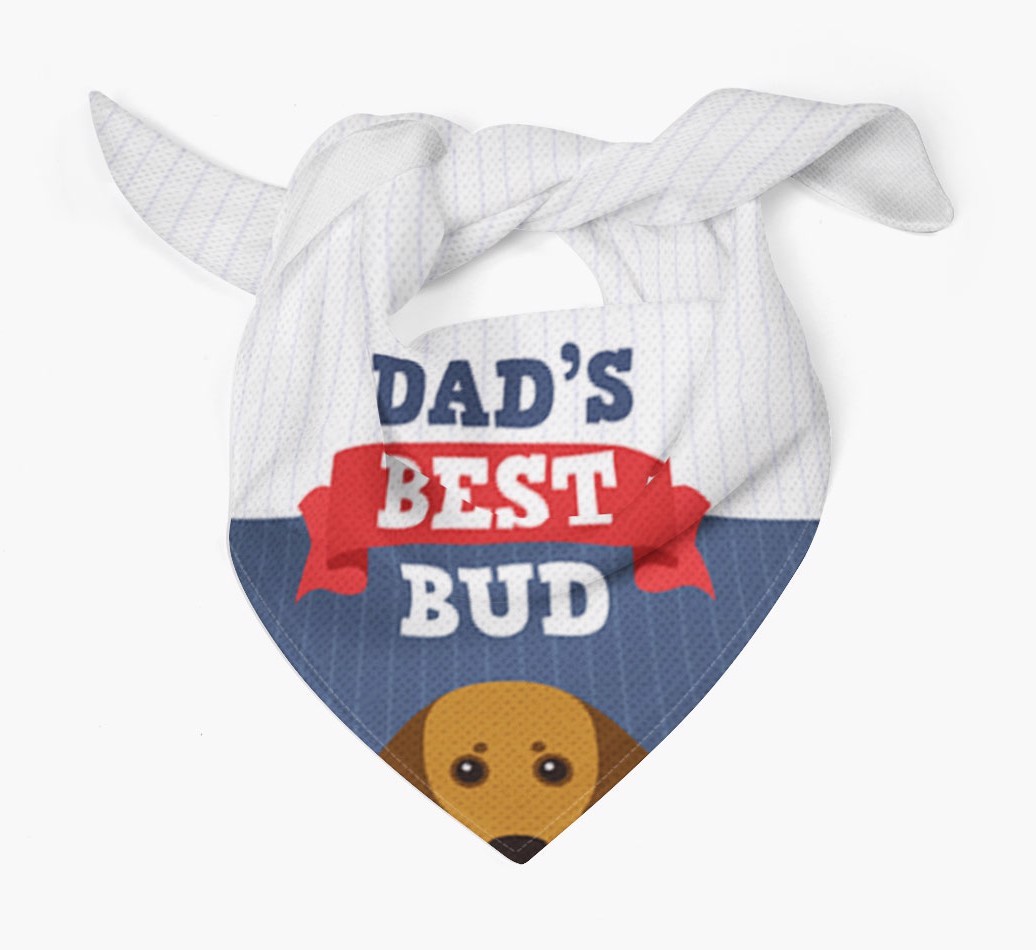 Dad's Best Bud: Personalised {breedFullName} Bandana