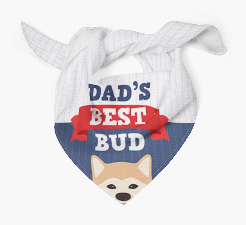 Dad's Best Bud: Personalised {breedFullName} Bandana