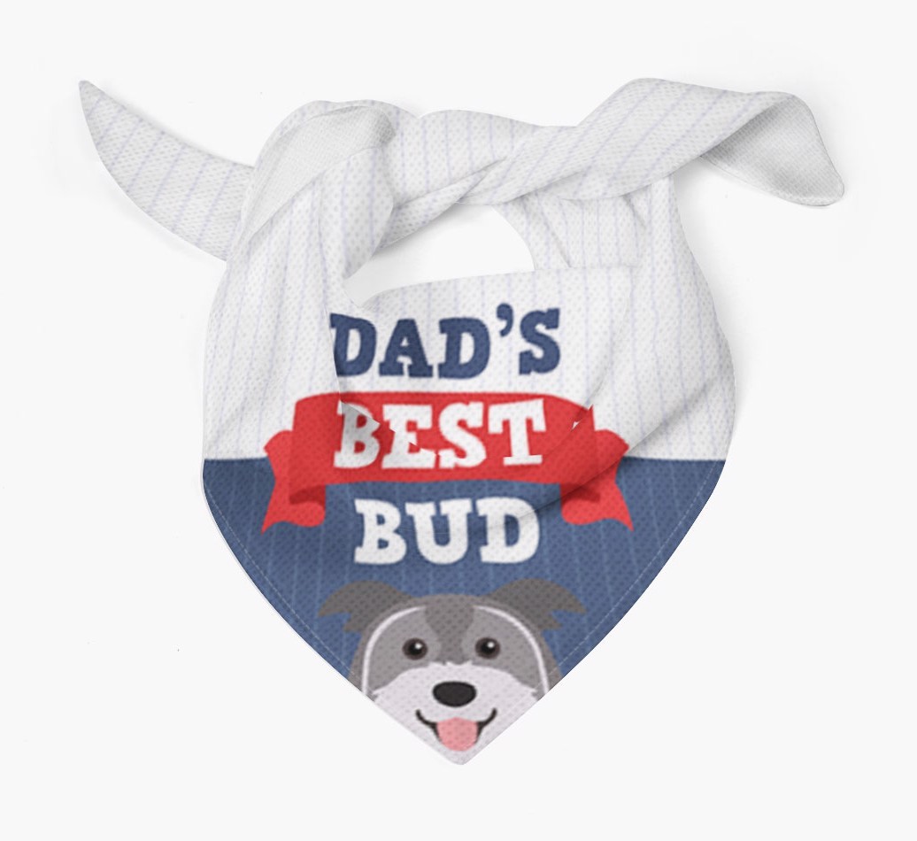 Dad's Best Bud: Personalised {breedFullName} Bandana