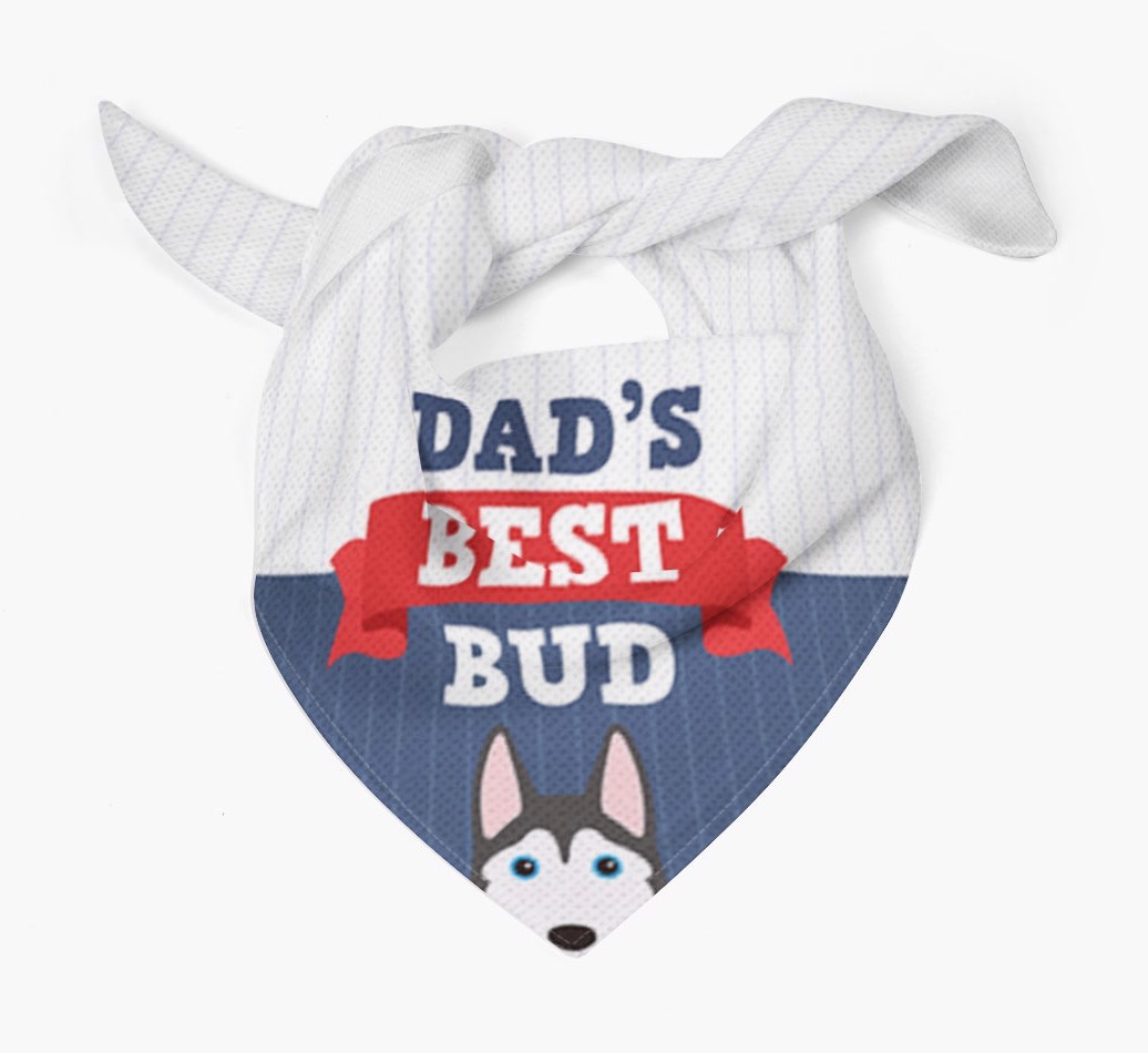 Dad's Best Bud: Personalised {breedFullName} Bandana