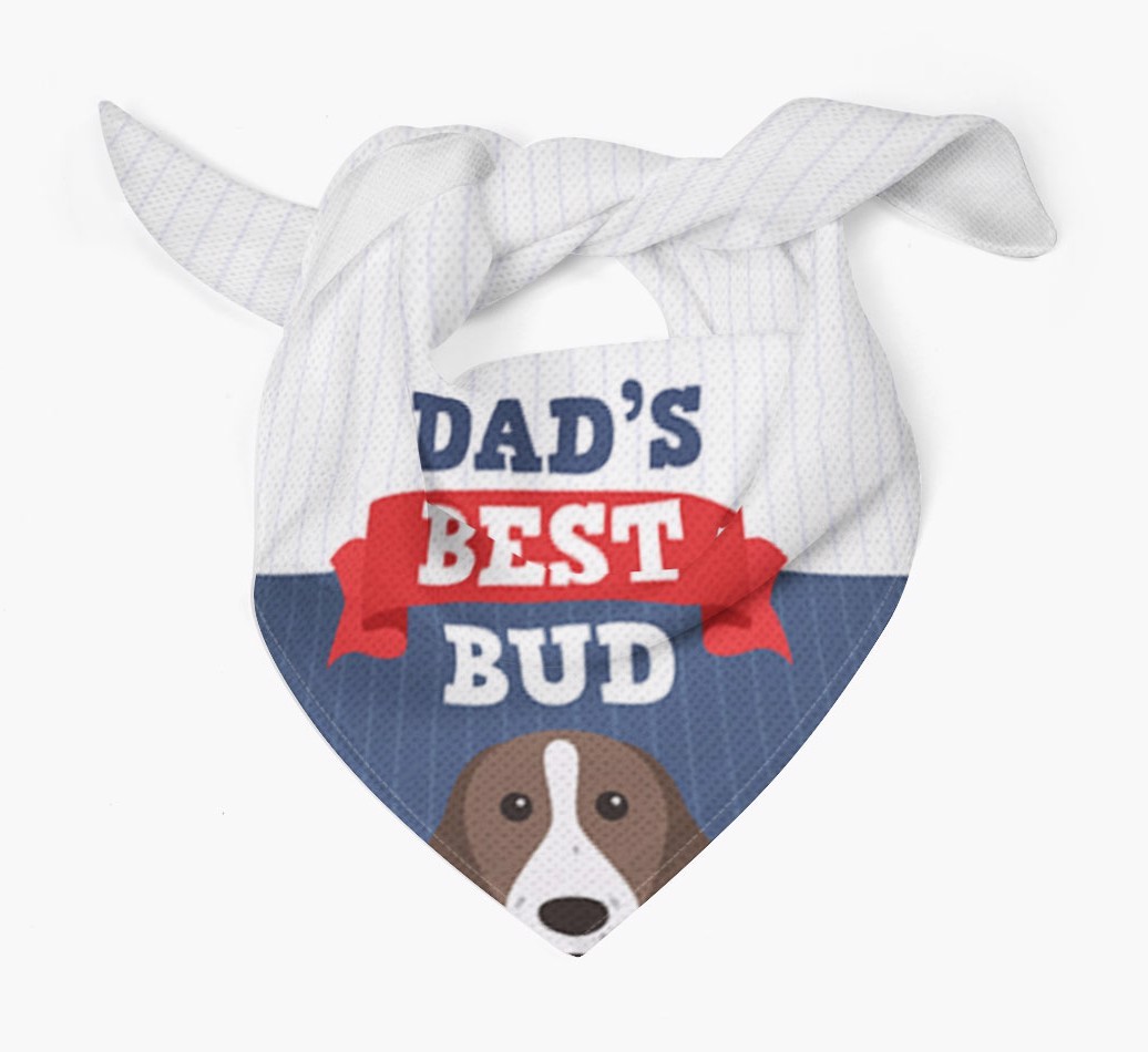 Dad's Best Bud: Personalised {breedFullName} Bandana