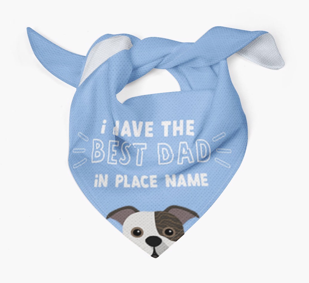 Best Dad In Town: Personalised {breedFullName} Bandana