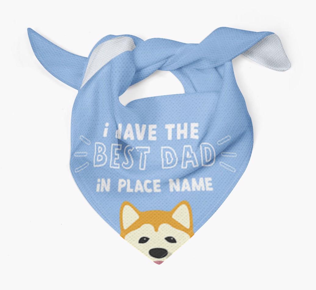 Best Dad In Town: Personalised {breedFullName} Bandana