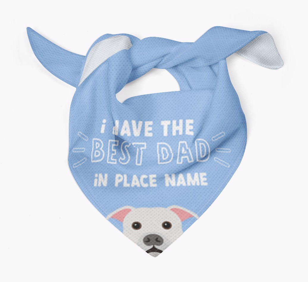 Best Dad In Town: Personalised {breedFullName} Bandana