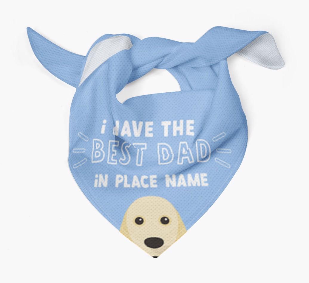 Best Dad In Town: Personalised {breedFullName} Bandana