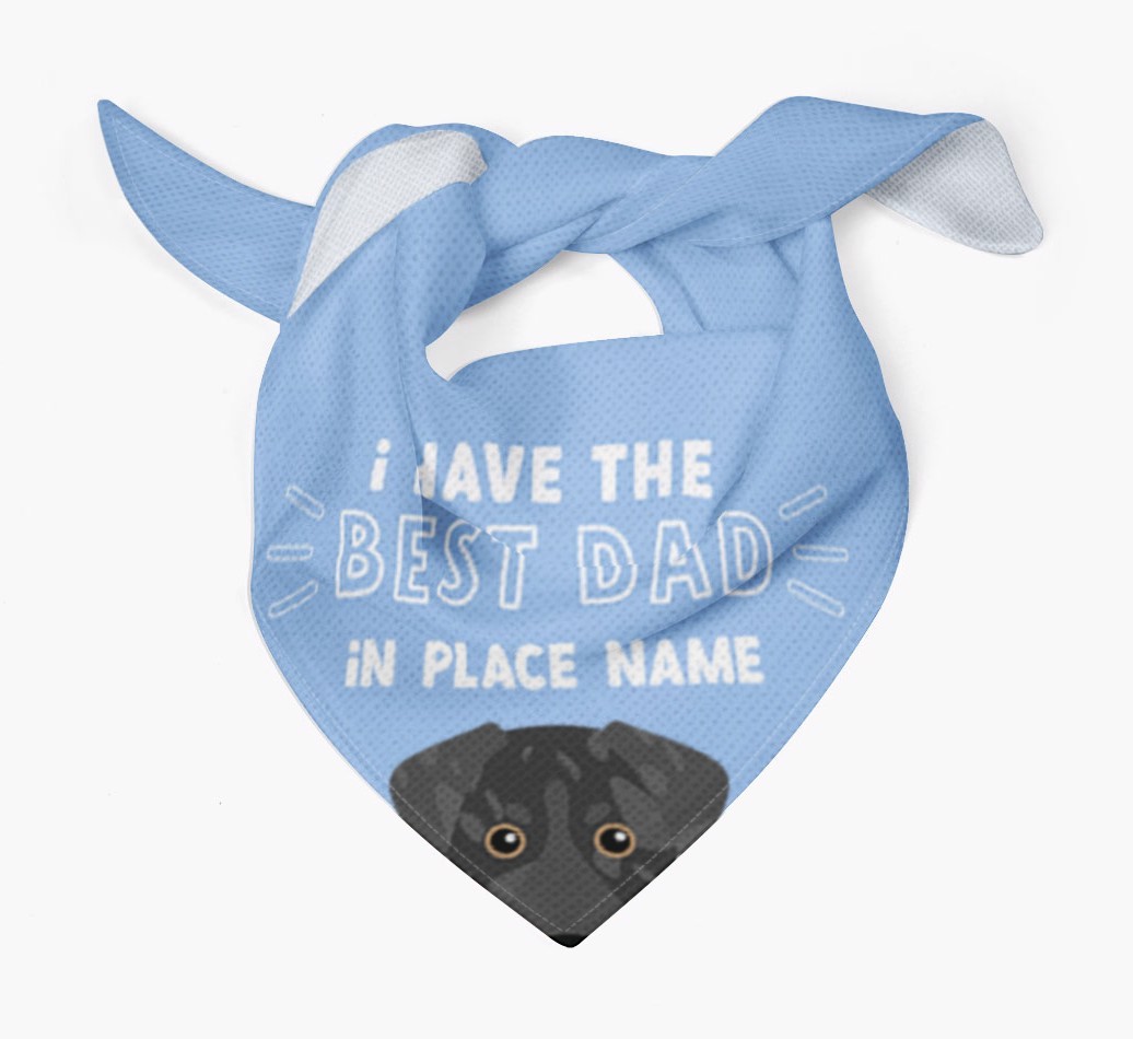 Best Dad In Town: Personalised {breedFullName} Bandana