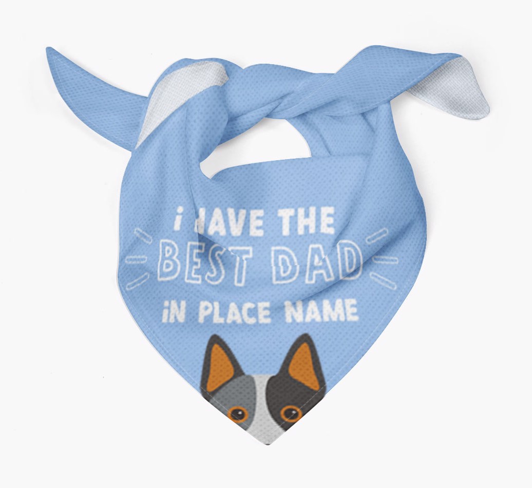 Best Dad In Town: Personalised {breedFullName} Bandana