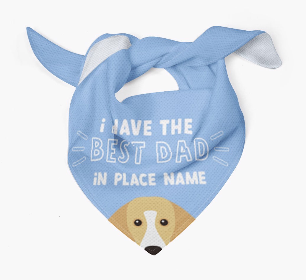 Best Dad In Town: Personalised {breedFullName} Bandana