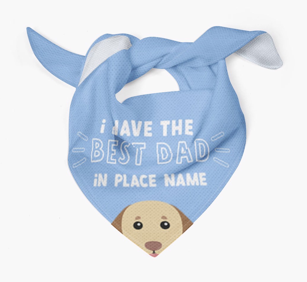 Best Dad In Town: Personalised {breedFullName} Bandana