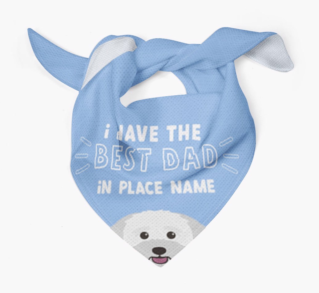 Best Dad In Town: Personalised {breedFullName} Bandana
