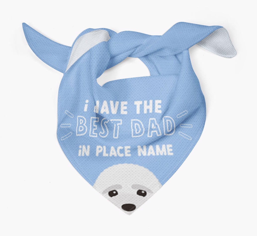 Best Dad In Town: Personalised {breedFullName} Bandana
