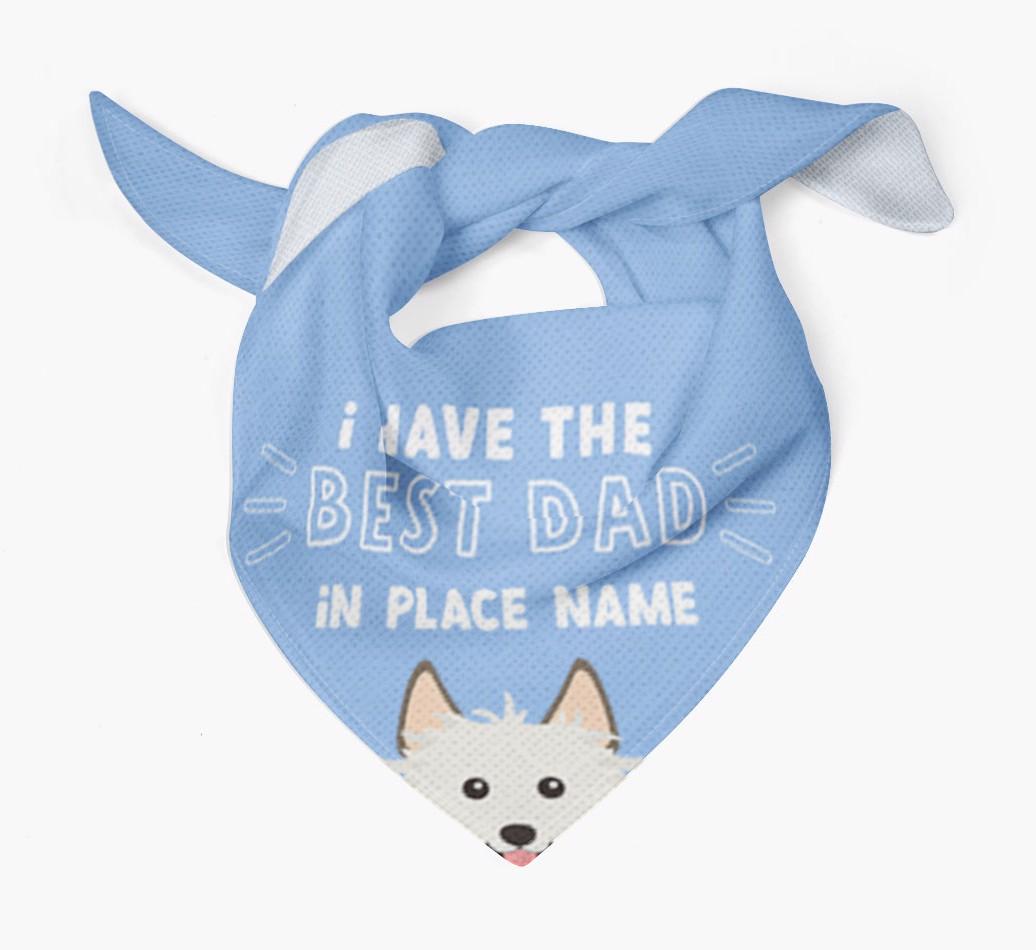 Best Dad In Town: Personalised {breedFullName} Bandana