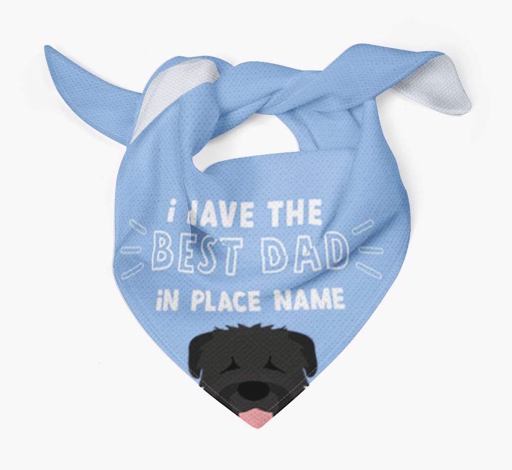 Best Dad In Town: Personalised {breedFullName} Bandana