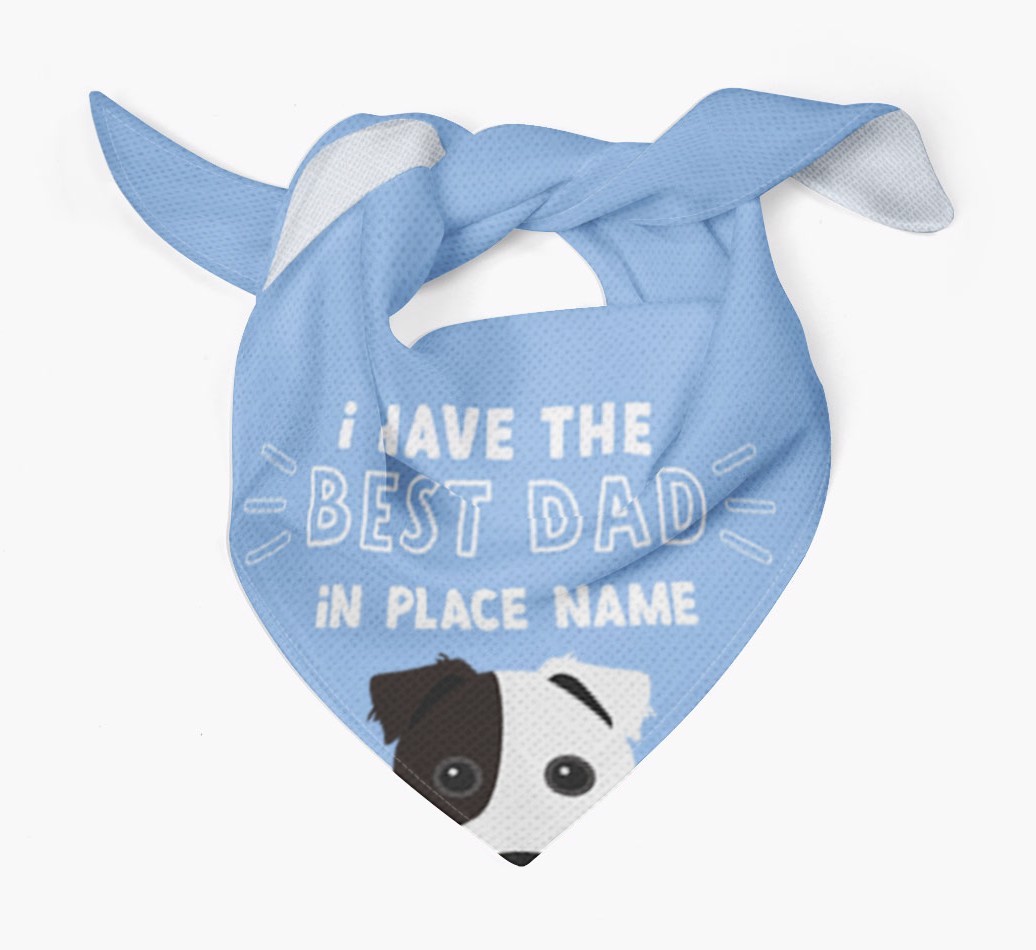 Best Dad In Town: Personalised {breedFullName} Bandana