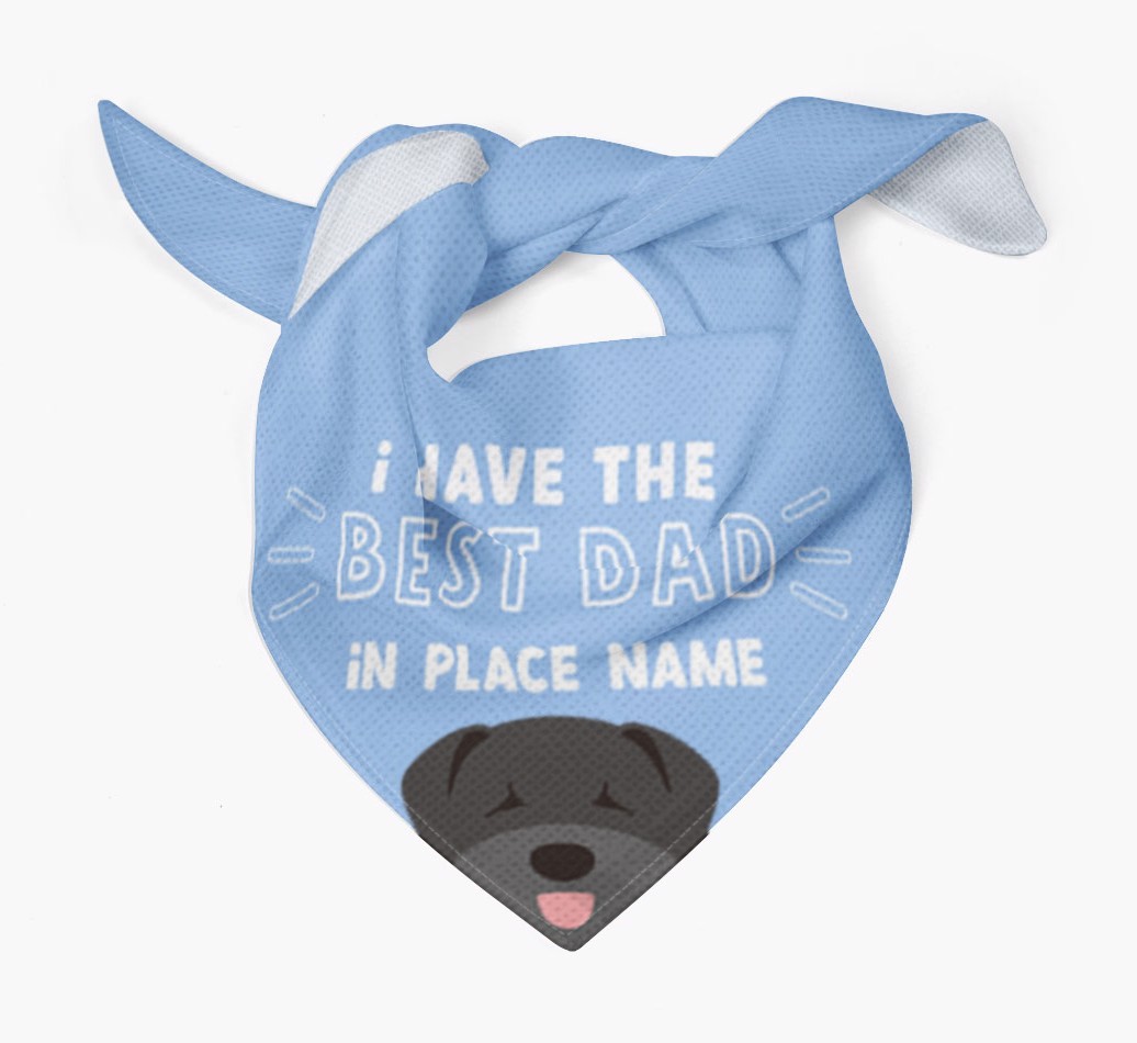 Best Dad In Town: Personalised {breedFullName} Bandana